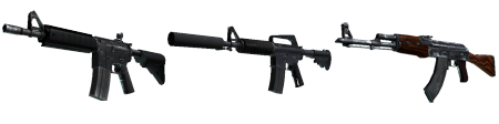 M4A4/M4A1消音版/AK-47